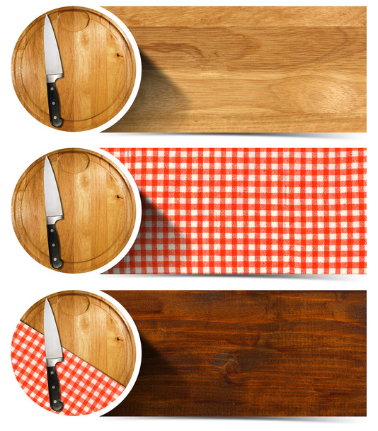 Set of Kitchen Banners with Cutting Board - Photo, Image