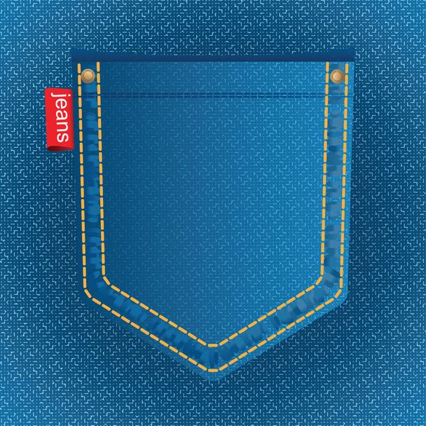 Jeans pocket - Vector, imagen