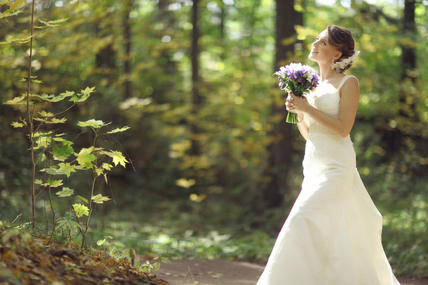 Bride in park - Foto, Imagen