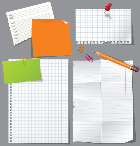 Office paper collection. - Vector, Imagen