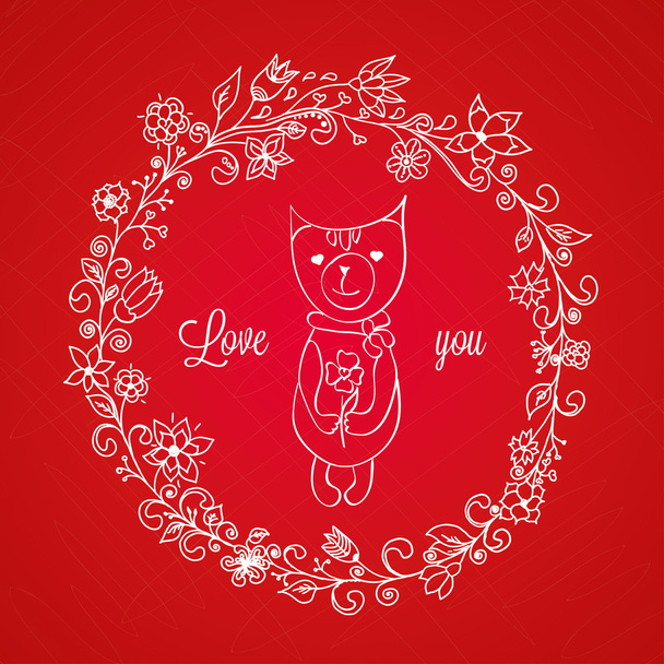 Valentines day card - Wektor, obraz