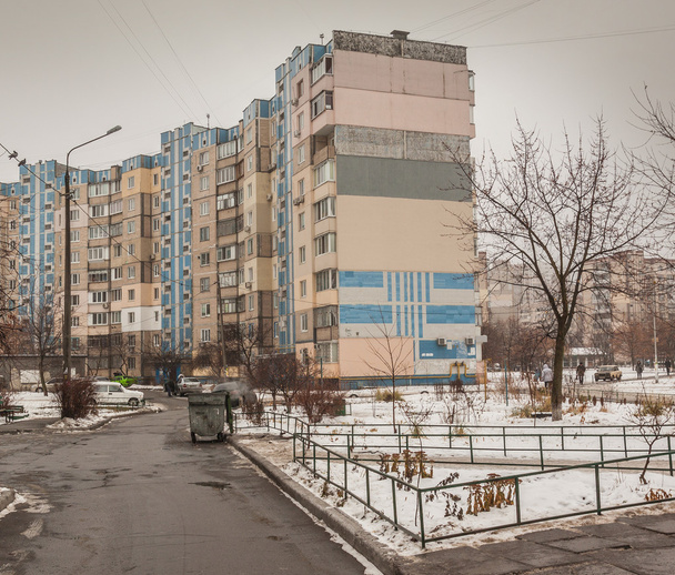 Yard in winter in Kiev - Photo, Image