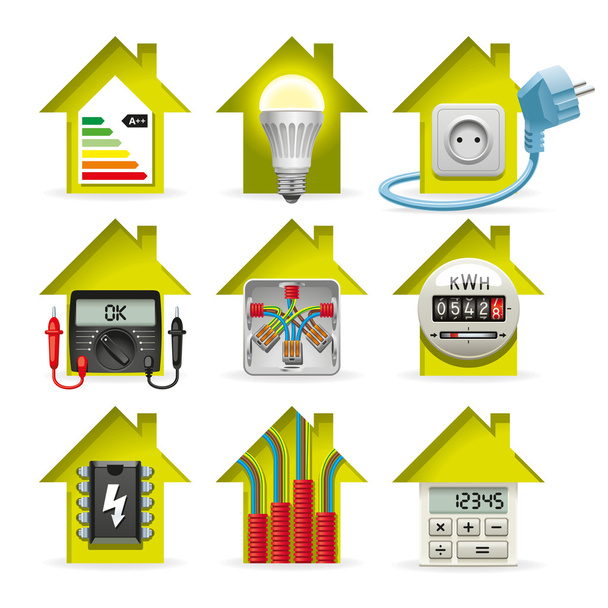 Elettricità Home Icone
 - Vettoriali, immagini
