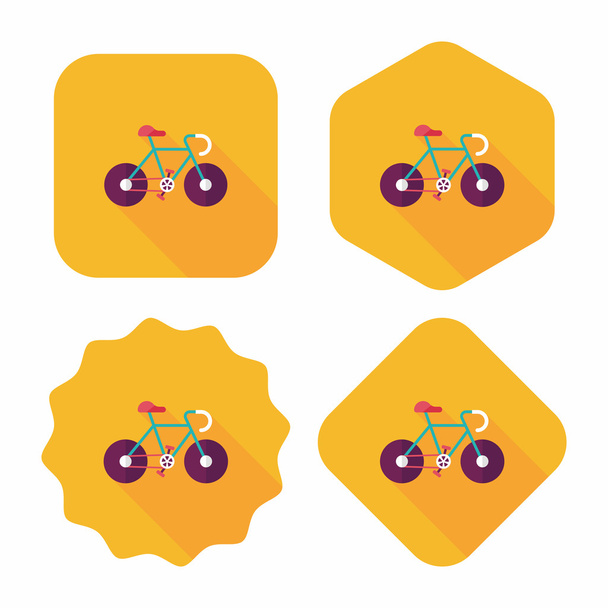 bicycle flat icon with long shadow,eps10 - Vector, imagen