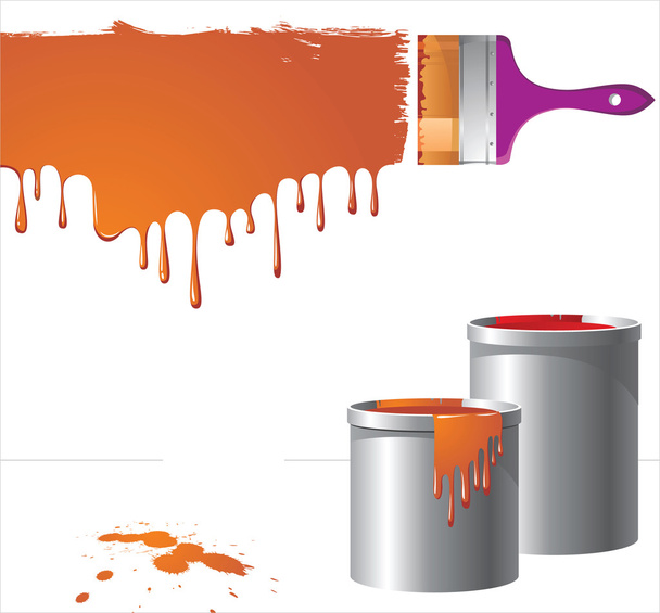 Paint buckets - Vector, Image