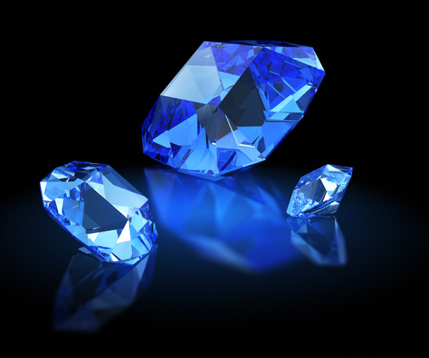 Three sapphires - Photo, Image