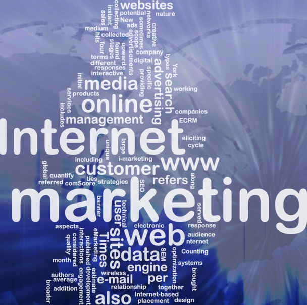 Internet marketing nuvem de palavras
 - Foto, Imagem