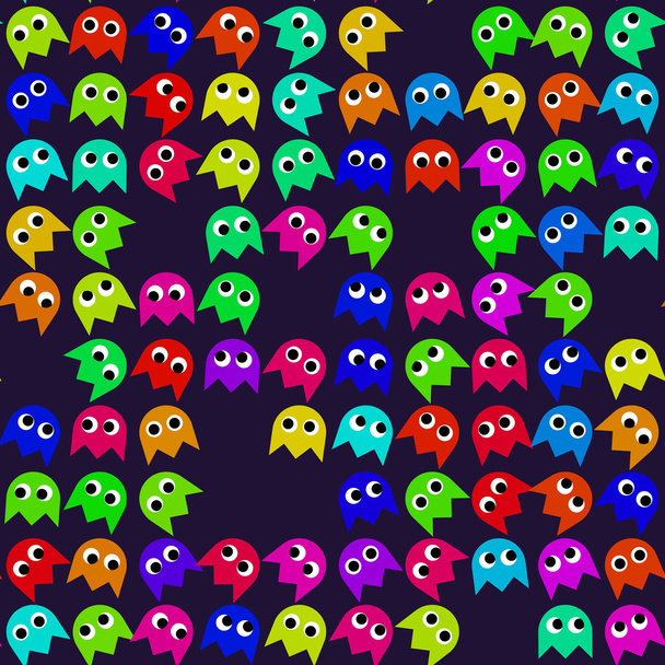 Game monsters seamless generated pattern - Photo, Image