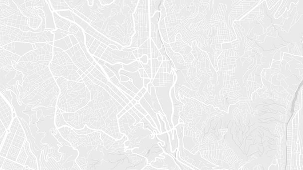 White and light grey La Paz city area vector background map, roads and water illustration. Widescreen proportion, digital flat design roadmap. - Vektor, kép