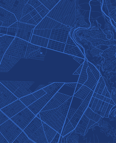 Детальний плакат векторної карти Ель-Альто адміністративної зони міста. Панорама блакитного неба. Декоративна графічна туристична карта території Ель-Альто. Безцарські векторні ілюстрації. - Вектор, зображення