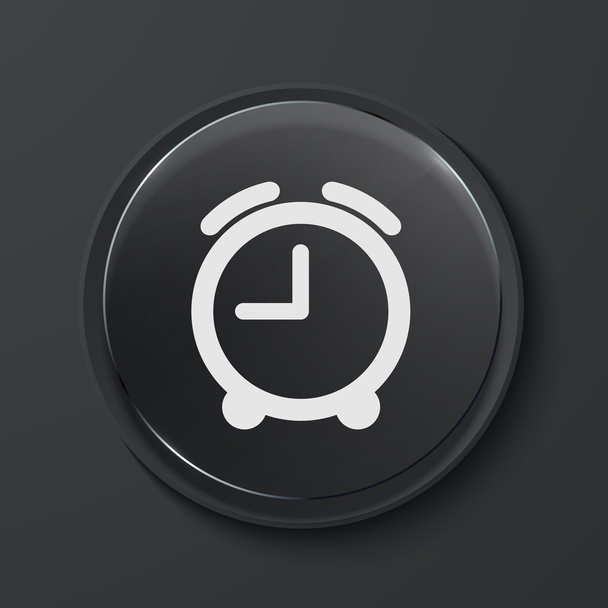 Vector modern black glass circle icon. - Vector, Image