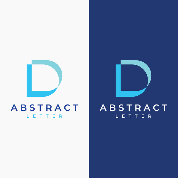 The geometry of the initial logo letter D. Logo design with a minimalist and elegant style. Logo for companies and initials. - Vetor, Imagem