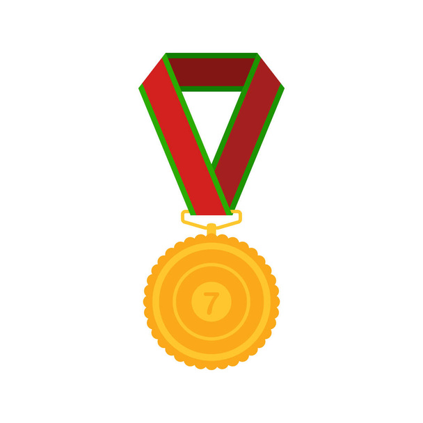 Медаль на белом фоне
 - Вектор,изображение