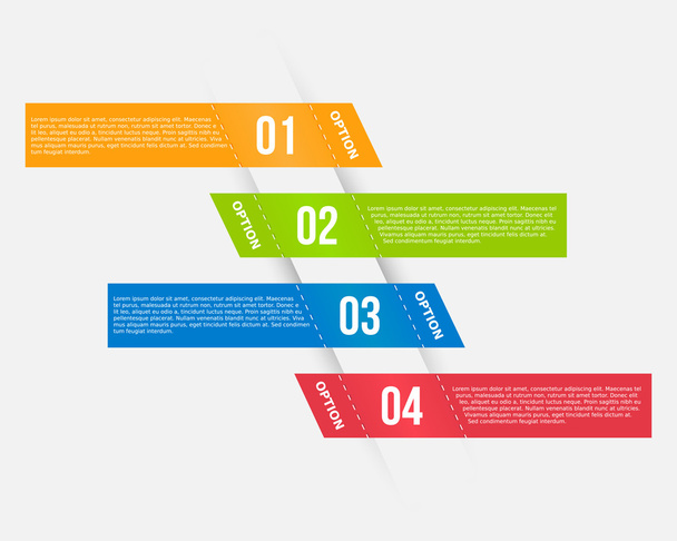 Infographics template with banners - Vector, imagen