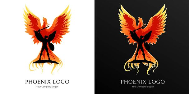 Logo design with Pheonix - Vector, imagen
