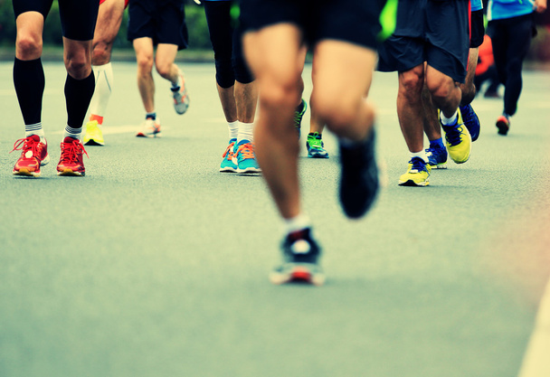Marathon atleten concurreren in fitness - Foto, afbeelding