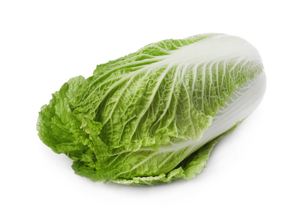Fresh ripe Chinese cabbage on white background - Foto, immagini