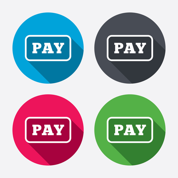 Pay sign icons - Vektor, kép