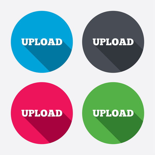 Upload sign icons - Vector, Image