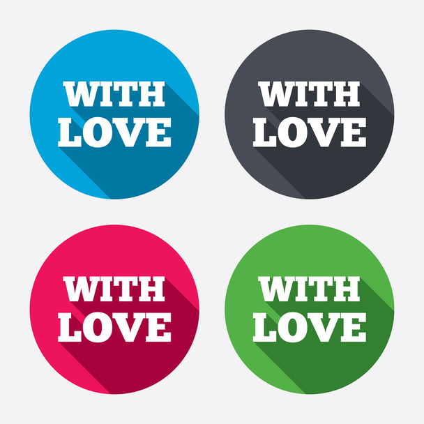 With Love sign icons - Vector, Image