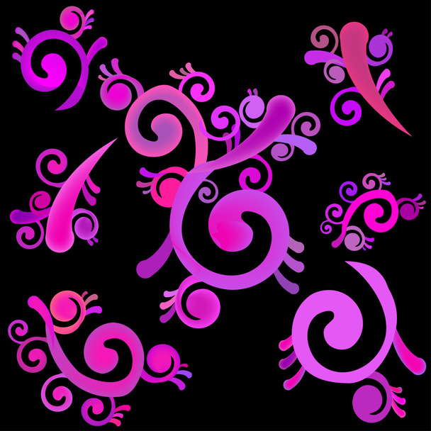 roze abstracte patroon met wervelingen - Vector, afbeelding