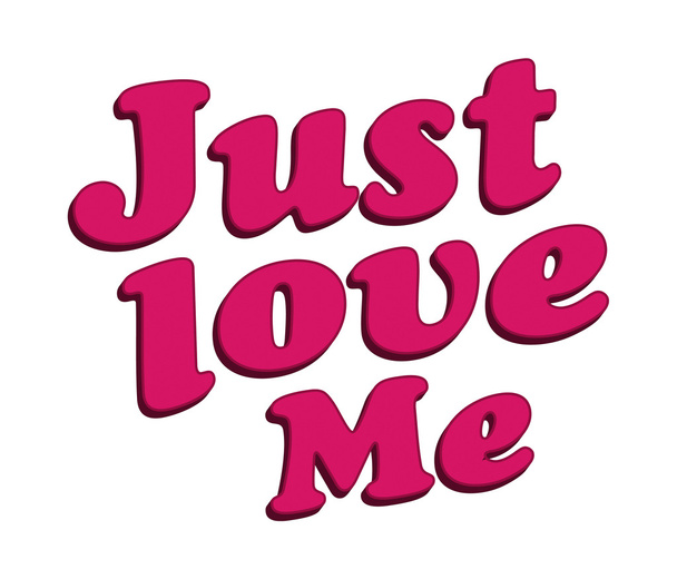 Just Love Me Text Typographic Quote - Φωτογραφία, εικόνα