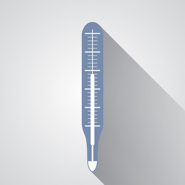 Vector flat thermometer - Vektori, kuva