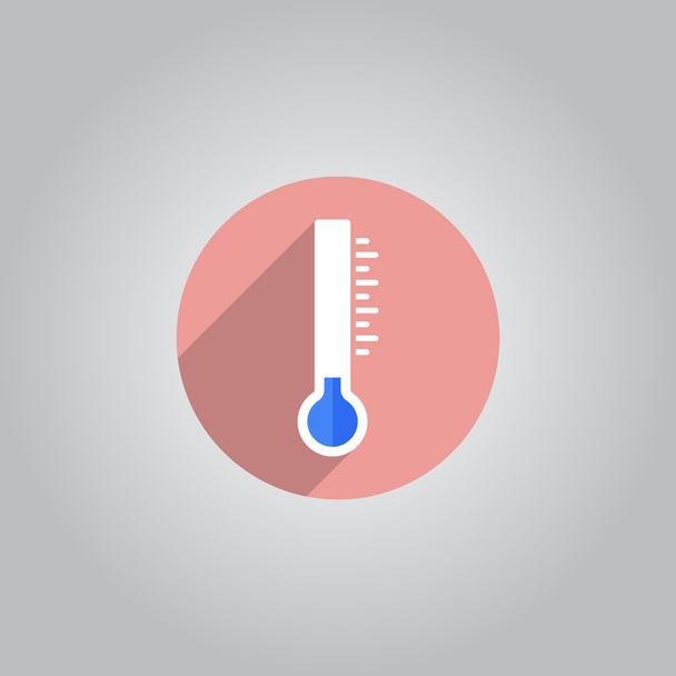 Vector flat thermometer - Vettoriali, immagini