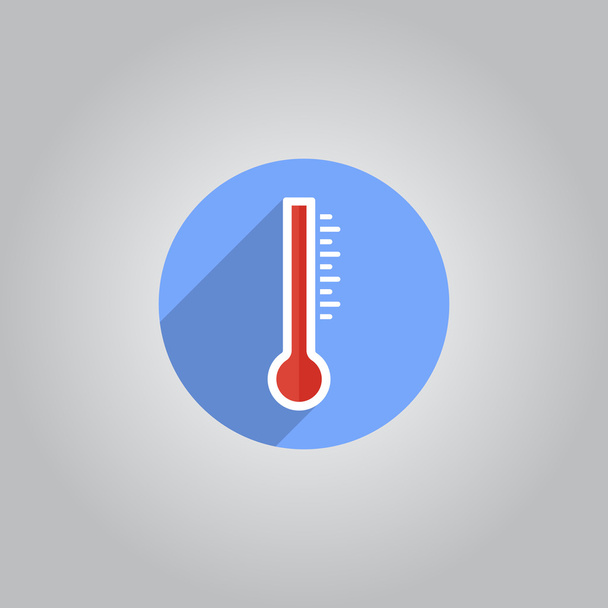 Vector flat thermometer - Vektör, Görsel