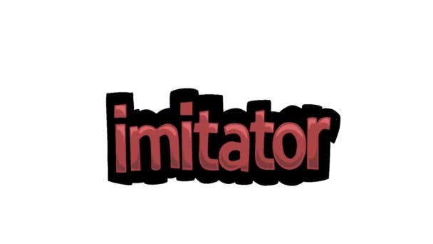 White screen animation video written IMITATOR - Footage, Video