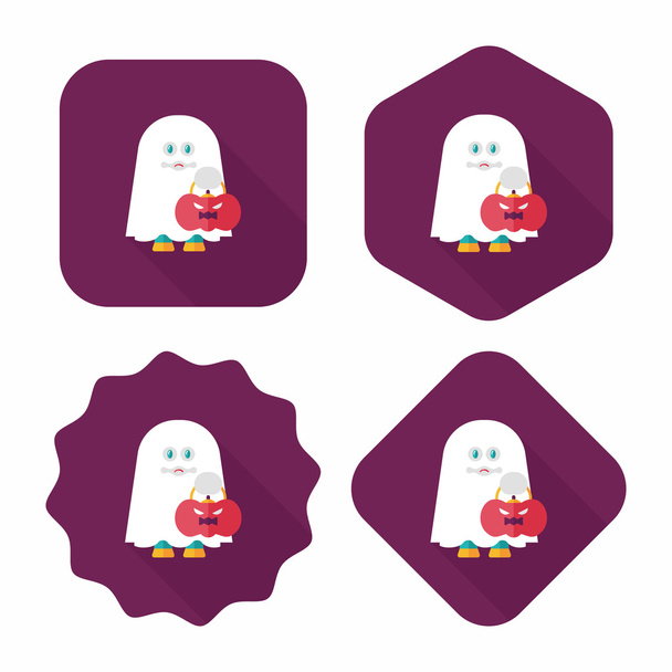 ghost flat icon with long shadow,eps10 - Vector, afbeelding