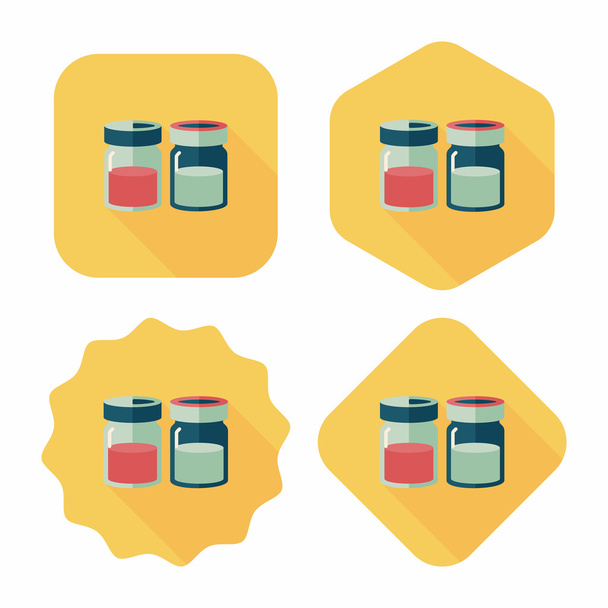 kitchenware sauce bottle flat icon with long shadow,eps10 - Vector, afbeelding