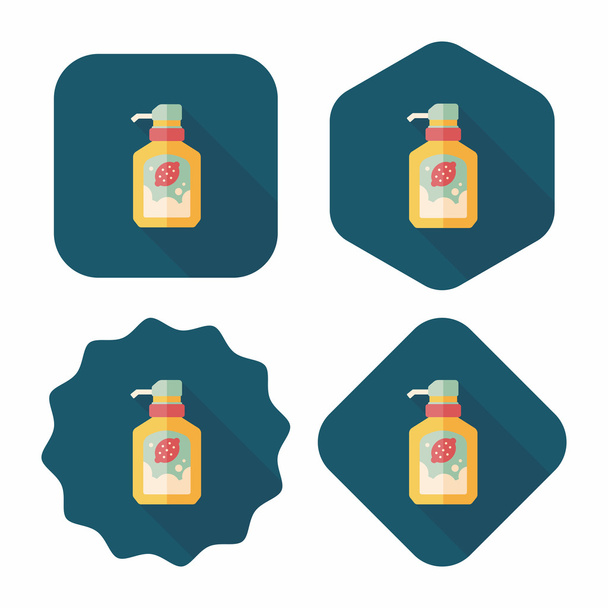 kitchenware dish soap flat icon with long shadow,eps10 - Vector, imagen