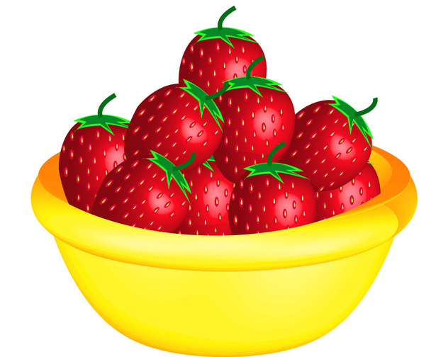 červené jahody - Vektor, obrázek