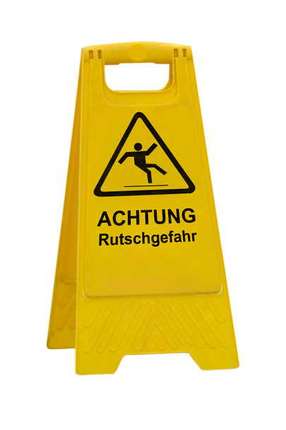 Achtung Rutschgefahr - Foto, imagen