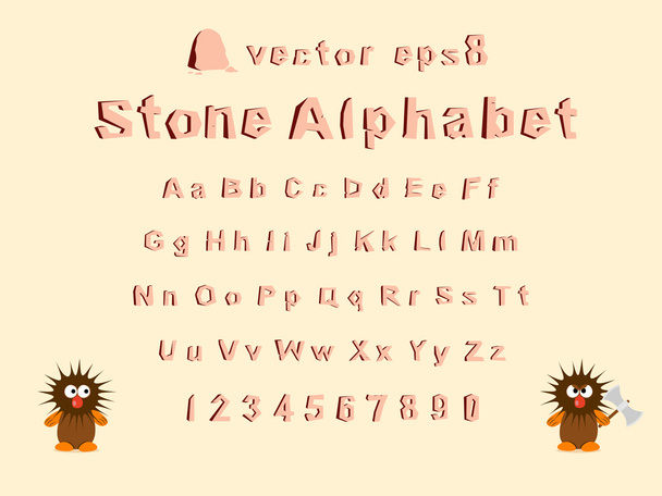 Kő ábécé - Vektor, kép