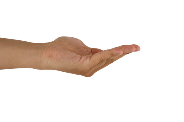 Gesture of man hand open - Foto, Imagen