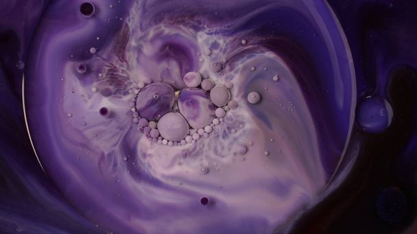 Abstract colors, backgrounds and textures. Oil coloring in milk creating bright colorful abstract backgrounds. Chemical experiment. - Photo, image