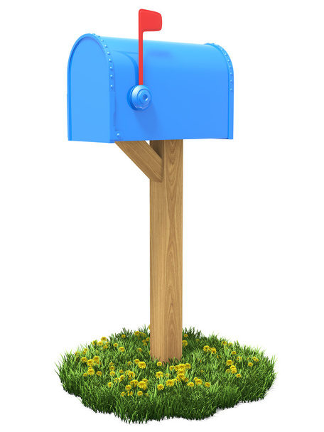çimenler üzerinde posta kutusu  - Fotoğraf, Görsel