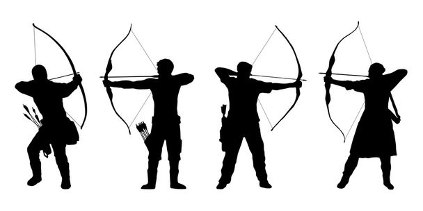 Archer silhouetten - Vector, afbeelding
