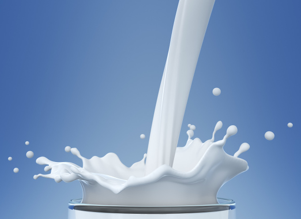 Pouring milk in glass  - Photo, Image