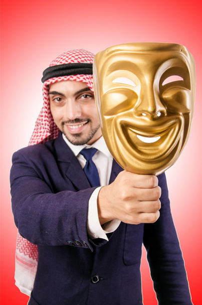 Arab businessman with mask - Photo, Image