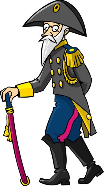 Old general or officer - Vector, Image