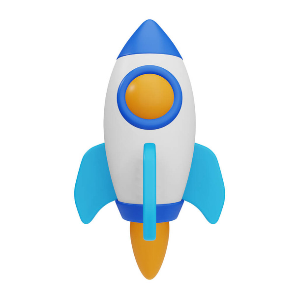 Rocket 3d rendering isometric icons. - ベクター画像