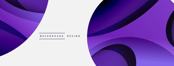 Creative geometric wallpaper. Minimal abstract background. Circle and wave composition vector illustration for wallpaper banner background or landing page - Vector, Image