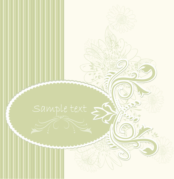 Template frame design for greeting card . Vector illustration - Vector, Image