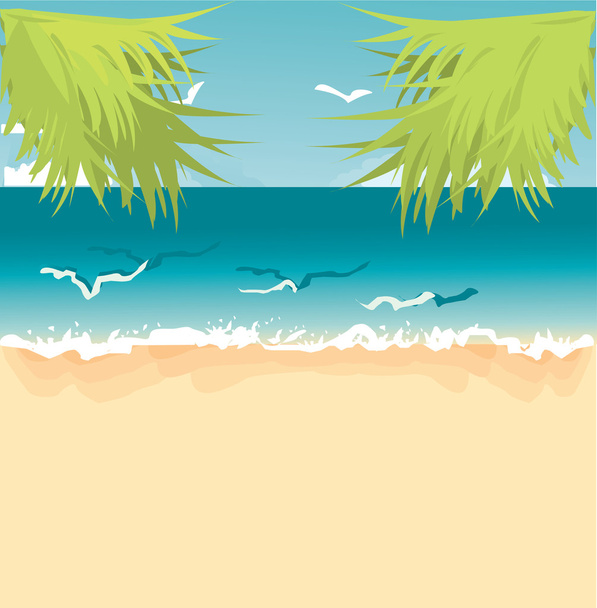 tropical landscape - Вектор,изображение