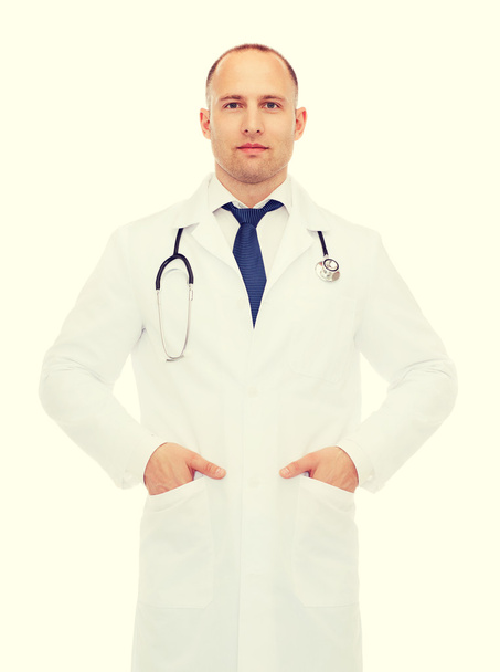 male doctor with stethoscope - Fotoğraf, Görsel