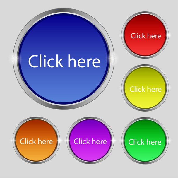 Click here sign icon. - Vector, Imagen