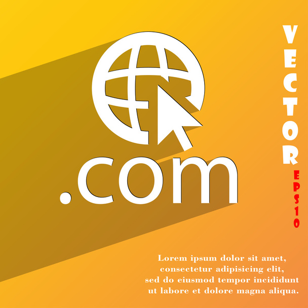 Domeny Com ikonę symbolu - Wektor, obraz
